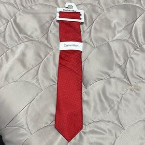 NWT Calvin Klein Vibrant Red Tie for Men